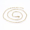 304 Stainless Steel Singapore Chain Necklaces X-MAK-L015-25C-2