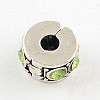 Brass Rhinestone European Clasps KK-N291-01AS-05-1