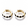 Brass Huggie Hoop Earrings EJEW-S209-05A-3