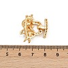 Brass Micro Pave Clear Cubic Zirconia Fold Over Clasps KK-C075-39G-3