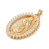 Brass Micro Pave Cubic Zirconia Pendants KK-M294-06G-03-2