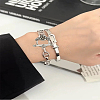 Tibetan Style Flower Toggle Clasps FIND-LP0007-43-3