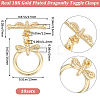 Beebeecraft 10Pcs Brass Toggle Clasps KK-BBC0010-47-2