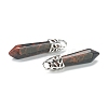 Bullet Natural Mahogany Obsidian Pointed Pendants G-E332-C37-3