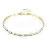 Brass Micro Pave Cubic Zirconia Link Tennis Necklaces for Women NJEW-T013-01G-05-1