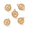 Brass Micro Pave Clear Cubic Zirconia Pendants KK-D261-01G-12-1