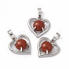 Natural Red Jasper Pendants G-P484-04P-07-1