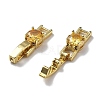 Rack Plating Brass Micro Pave Cubic Zirconia Watch Band Clasps KK-A234-016G-04-2