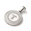 304 Stainless Steel Pendants STAS-I204-T-P-2