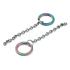 Ion Plating(IP) 304 Stainless Steel Split Key Ring Clasps X1-STAS-L226-009A-M-2