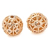 Brass Micro Pave Clear Cubic Zirconia Spacer Beads KK-Z089-09KCG-02-2