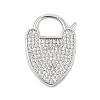 Brass Micro Pave Cubic Zirconia Pendants KK-P299-13P-1