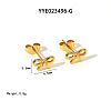 Elegant 304 Stainless Steel Bowknot Stud Earrings LS-CR5364-3-1