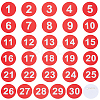 1 Set Round ABS Plastic Number Brooches Sets JEWB-OC0001-02B-1
