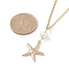 Starfish Pendant Neckelaces for Girl Women NJEW-JN03744-5