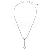 TINYSAND Rhombus Design 925 Sterling Silver Cubic Zirconia Pendant Necklaces TS-N323-S-2