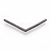 Brass Micro Pave Cubic Zirconia Links ZIRC-O026-02-NR-3