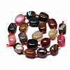 Natural Multi-Color Agate Beads Strands G-S370-073-2