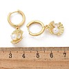 Shell Shape Brass Micro Pave Cubic Zirconia Hoop Earrings EJEW-M077-05G-3