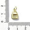 Brass Micro Pave Claer Cubic Zirconia Charms KK-H475-50G-08-3