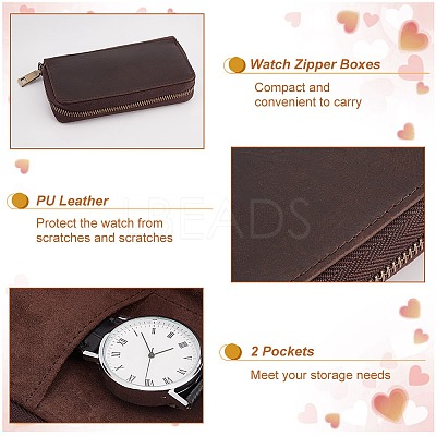 Cowhide Watch Boxes CON-WH0106-10-1