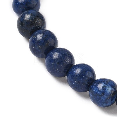 Natural Lapis Lazuli Beaded Stretch Bracelets BJEW-D446-B-41-1