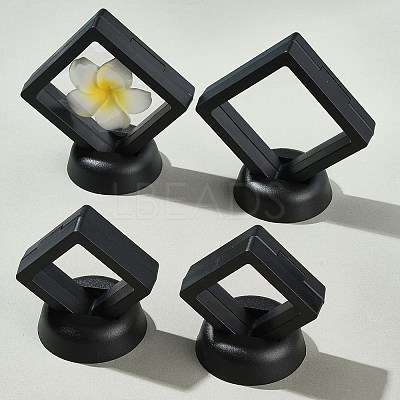 4Pcs 2 Styles Plastic 3D Floating Frame Display Holder ODIS-FS0001-02B-1