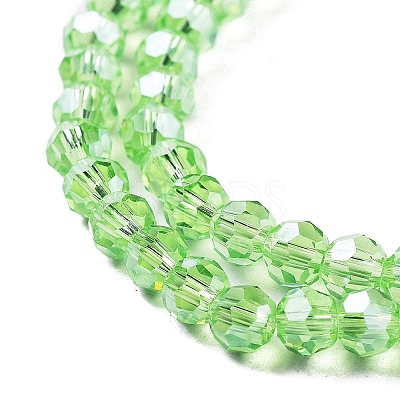 Electroplate Transparent Glass Beads Strands EGLA-A035-T4mm-A09-1