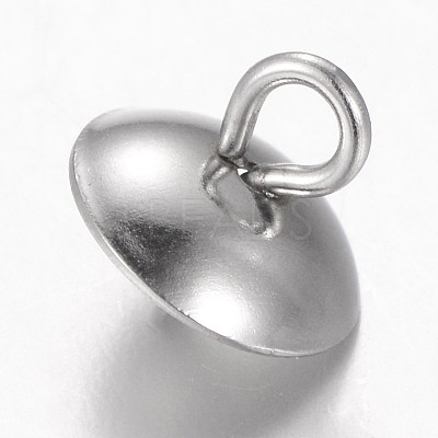 304 Stainless Steel Cup Pearl Peg Bails Pin Pendants X-STAS-L143-01-1