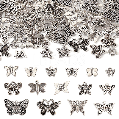 90Pcs 15 Style Tibetan Style Alloy Pendants FIND-TA0003-54-1