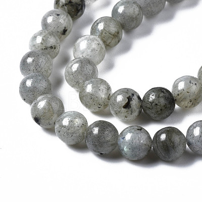 Natural Labradorite Round Beads Strands G-S158-6mm-1
