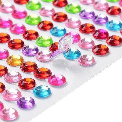 Self Adhesive Acrylic Rhinestone Stickers STIC-PW0012-01A-1