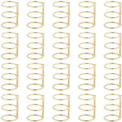 3-Ring Iron Loose Leaf Book Binder Hinged Rings AJEW-CP0009-48B-1