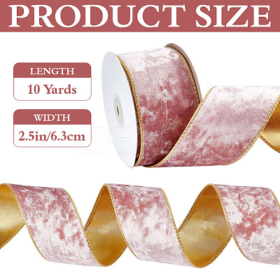 Polyester Velvet Ribbons SRIB-WH0011-356A-1