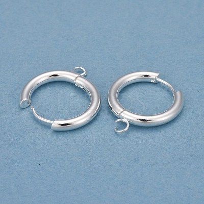 201 Stainless Steel Huggie Hoop Earring Findings STAS-P283-01G-S-1