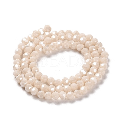 Electroplate Opaque Glass Beads Strands EGLA-A035-P4mm-A05-1