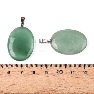 Natural Green Aventurine Pendants G-T138-207D-1