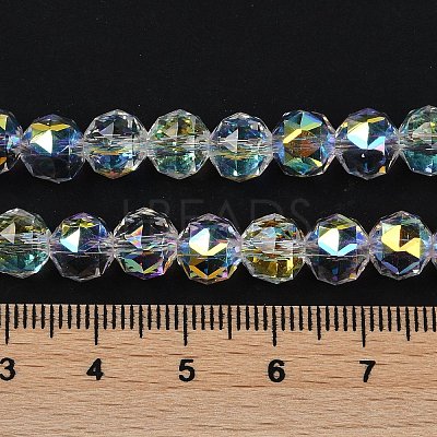 Transparent Electroplate Glass Beads Strands EGLA-N002-34C-C25-1