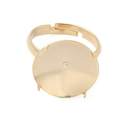Adjustable Brass 4 Prong Ring Settings KK-K414-04B-G-1