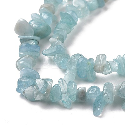 Natural Aquamarine Chips Beads Strands X-G-D0002-A02-1