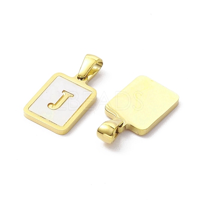 Ion Plating(IP) 304 Stainless Steel Pave Shell Pendants X-STAS-G327-01G-J-1