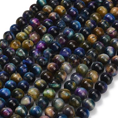 Natural Tiger Eye Beads Strands G-F591-18-8mm-09-1