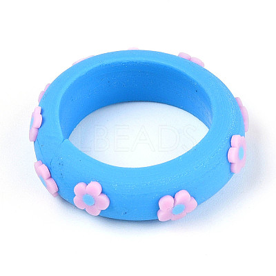 Handmade Polymer Clay Finger Rings CLAY-N013-26-1