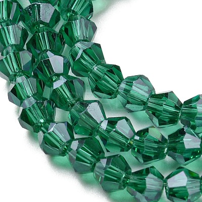 Transparent Electroplate Glass Beads Strands GLAA-F029-2mm-C10-1