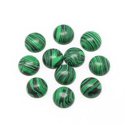 Synthetic Malachite Cabochons G-R416-10mm-38-1