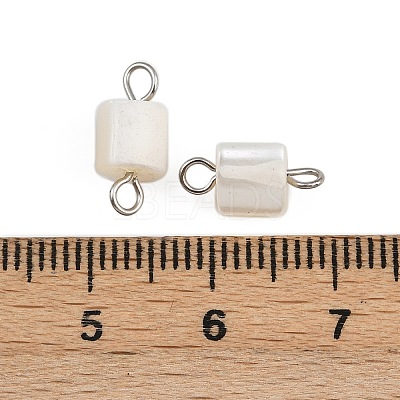 Natural Shell Square Connector Charms X1-STAS-D378-23P-1