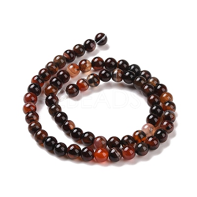 Natural Agate Beads Strands G-D845-02-6mm-1