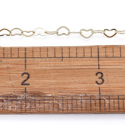 Brass Heart Link Chains CHC-G005-27G-1