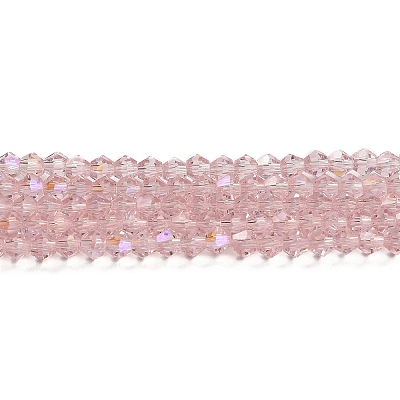 Transparent Electroplate Glass Beads Strands GLAA-F029-3mm-D26-1