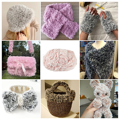Super Bulky Imitation Fur Polyester Yarn OCOR-TAC0016-36A-1